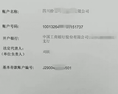 输入企业全称以查询对公账户信息